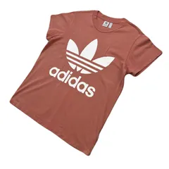 アディダス 半袖Tシャツ サーモンピンク レディース OT（XL） 【 定番 トレフォイルロゴ♪ スポーツミックスに 】  adidas ●G344