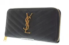 サンローラン パリ SAINTLAURENTPARIS YSL ラウンドファスナー ロングウォレットゴールド金具 長財布 黒 財布・ケース レディース財布 ブラック 103SA-22