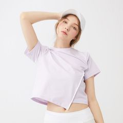 LOVEFORTY(ラブフォーティ) レディース UNBLANCED T-SHIRT アンバランス Tシャツ ウェア テニスウェア -パープル 【メール便発送】