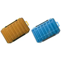 両面 ルアー ワーム ケース タックル 収納 ボックス メタルジグ ショアジギング ソルトライト ジギング 釣り 青物 2個セット 黒 黄色 青 緑 オレンジ ブラック ブルー グリーン イエロー