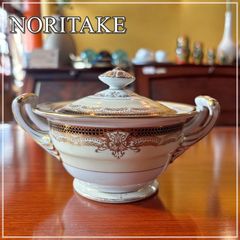 オールドノリタケ シュガーポット NORITAKE CHINA レトロ Noritake China 月桂樹-M印 金彩 ヴィンテージ ボーンチャイナ 当時物【CA0110-1】