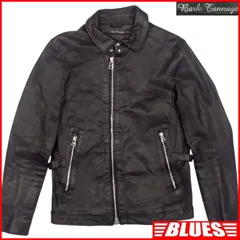 美品✨ナノユニバース 羊革 ライダース ジャケット 紺 中綿 キルティング M レザー シングルライダースジャケット ナノユニバース