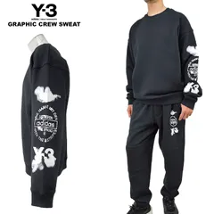 Y-3 ワイスリー グラフィッククルーネックスウェット 希少 メンズトップス ラウンジウェア プルオーバー 裏毛 オーバーサイズ コットン ユニセックス 男女兼用 ギフト プレゼント