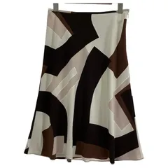 UNTITLED  アンタイトル ひざ丈スカート size2/ブラウン系×ライトベージュ系