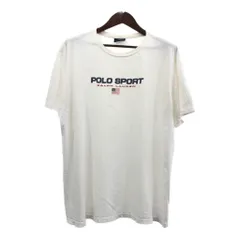 POLO SPORTS ポロスポーツ ロゴ 半袖Ｔシャツ ラルフローレン ホワイト (メンズ XL) 中古 古着 Q5604