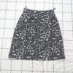 ◇ ⊇ INDIVI インディヴィ 花柄 大人フェミニン 膝丈 タイト ジャガードスカート サイズ表記なし ブラック系 レディース E  【1508250006128】