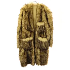 RAF SIMONS ラフシモンズ 20AW Single Layer Fake fur Labo Coat ファイクファーコート 202-639 ベージュ 48のサムネイル