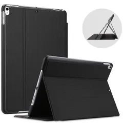 ブラック ProCase iPad Air 3 10.5”/ iPad Pro 10.5＂ 保護ケース (2019 2017) 縦と横にスタンド フォリオ 耐衝撃スマートカバー (ブラック)