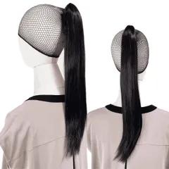 Luce brillare ポニテールウィッグ クリップ ストレート エクステ レディース ウィッグ グラデーション ハイライト ロング 短い 30cm 40cm 50cm 60cm 耐熱 子供 キッズ 髪飾り カラフル  [ナチュラルブラウン] [40cm]