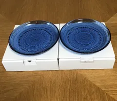 iittala Kastehelmi 　プレート17㎝　ウルトラマリンブルー　ペア