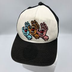 NEW ERA × Santa Cruz コラボ  メッシュ キャップ 帽子 ニューエラ サンタクルーズ Screaming Hand ホワイト 白 ブラック 黒 スナップバック メンズ SG149-26