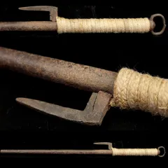 時代武具　十手　真鍮唐草装飾 時代武具 十手 真鍮唐草装飾
