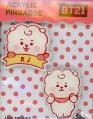 【中古】バッジ・ピンズ RJ(ジン) アクリルピンバッジ(2個セット) 「BT21」