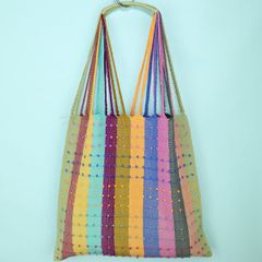 メキシコ製 ハンモックバッグ ハンドメイド つぶつぶ 019 トートバッグ