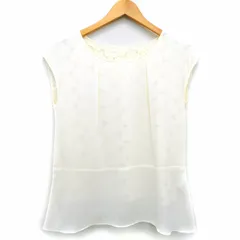 アーバンリサーチ URBAN RESEARCH カットソー ブラウス リバーシブル シフォン レース 花柄 フレンチスリーブ 半袖 丸首 Free ライトベージュ /HT23