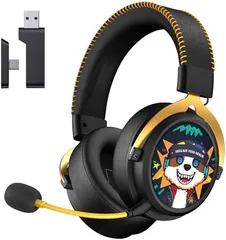 [新品※未使用] ゲーミングヘッドセット マイク付き PS5 へッドセット ゲーミングヘッドホン ワイヤレス ヘッドホン 4way接続 2.4G USB-A type-C Bluetooth 5.3 有線 25ms超低遅延 70H連続再生 ミュ-ト機能付き