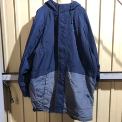 554 NIKE パファージャケット ネイビー ナイキ 中綿パーカー ワンポイント 刺繍ロゴ 古着卸 アメリカ仕入