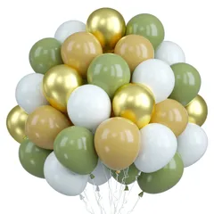 【人気商品】バルーン グリーン ゴールド 30個 風船 緑 金 アプリコット 白 ラテックスバルーン 誕生日 飾り ヘリウムバルーン ウェディング 卒業パーティー ベビーシャワー パーティー バースデー 装飾 おしゃれ デコレーション