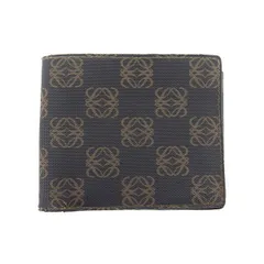 【最大30％OFF】ロエベ LOEWE 札入れ アナグラム ダークブラウン×ブラウン レディース 中古