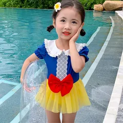 ワンピース 水着 キッズ 女の子 即購入OK  白雪姫 かわいい プリンセス フリル  キュロット 人気   キャップ  コスプレ 女子 半袖  ハット  つなぎ  帽子付き セット 80 90 100 110 120 kongban320