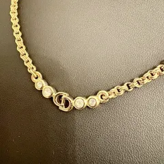 《クーポン配布中》ディオール ネックレス CDロゴ ラインストーン ゴールド 【Christian Dior】