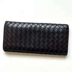 ボッテガヴェネタ　BOTTEGA VENETA 長財布　カードケース　イントレチャート　ダークブラウン