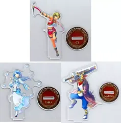 【中古】アクリルスタンド・アクリルパネル [単品] CJ＆イーシャ＆ガルー アクリルスタンド3種セット 「PS5/PS4/Switchソフト 百英雄伝 Rising ファミ通DXパック」 エビテン限定セット同梱特典