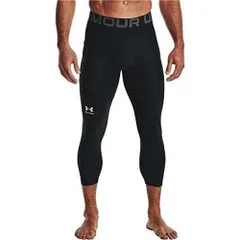 アンダーアーマー(UNDER ARMOUR) コンプレッションウェア ヒートギアアーマー 3/4レギンス メンズ 1361588-001 ブラック/ホワイト Mサイズ