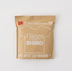 Hanes ヘインズ SHIRO クルーネックTシャツ XLサイズ 白 綿100% 厚手 丸胴 タグレス HM1-X201 メンズ 無地 白T ヘビーウェイト