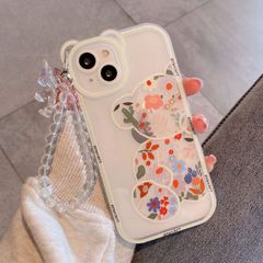 iphone15 スマホケース　 iphoneケース　アイフォン　クマ　クリアケース　ベア