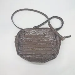 ◇ Θ IACUCCI イアクッチ 型押し ショルダーバッグ ブラウン系 レディース E  【1503060004036】