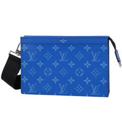 ルイ・ヴィトン Louis Vuitton ガストン ウェアラブル ウォレット タイガ モノグラム ショルダーバッグ タイガラマ アガベ ブルー M83099 メンズ 【中古】