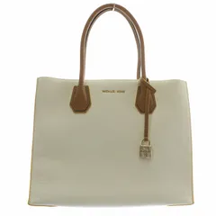 マイケルコース MICHAEL KORS ハンドバッグ ショルダー 2WAY レザー ロゴ ゴールド金具 白 ホワイト 茶色 ブラウン 30T7GM9T9T /XZ ■GY12のサムネイル