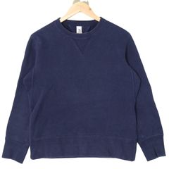 LOOPWHEELER×BEAMS+(ループウィラー ビームス プラス) 両V ガゼット クルーネック スウェット トレーナー サイズM 古着