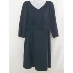 ◇ SUNAUNA スーナウーナ 長袖 膝丈 ワンピース サイズ38 ブラック レディース  【1206020007787】