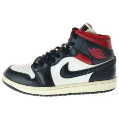 NIKE (ナイキ) WMNS AIR JORDAN 1 MID GYM RED ウィメンズ エアジョーダン ジムレッド ミッドカットスニーカー レッド/ブラック US9.5/26.5cm BQ6472-061