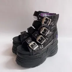 【美品】YOSUKE  ヨースケ　ユーエスエー　厚底ブーツサンダル　23cm  36  ブラックパープル