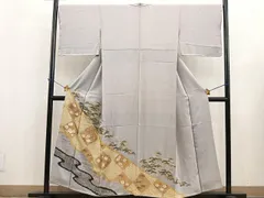 刺繍 笹 金彩 三つ紋 素敵なデザイン 色留袖 正絹 AK-5052 楽天市場】【新古品】 色留袖 着物 正絹 袷 プレタ 作家物 金駒