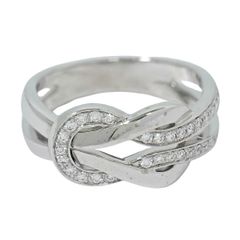 本物 フレッド FRED シャンス アンフィニ ミディアム ダイヤモンド Au750 WG リング 指輪 52 12号 ホワイトゴールド アクセサリー ジュエリー 中古 【フォロー割】