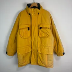 90s TOMMY HILFIGER トミーヒルフィガー マウンテンパーカー ロゴ 古着 メンズ イエロー 黄色 Mサイズ ストリート