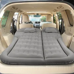 新品 QuaFyco 車中泊マット 車載 エアーマット 約10CM厚さ 車用品 便利グッズ クッション シート カー用品 車内ベッド マットレス トランク 後部座席 折畳み式 車後部座席エアーベッド 枕つき 電気ポンプ と収納袋付き 多用途 車中泊 室内 アウ