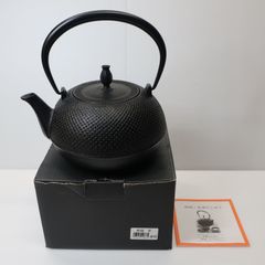 【美品】南部池永造 鉄瓶 12型 アラレ 栞付き