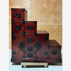 飛鳥工芸家具　階段箪笥アンティーク家具