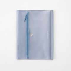 ダイゴー　isshoni.ペンケース付きノートカバーPVC 　A5サイズ R　　ブルー　N1936