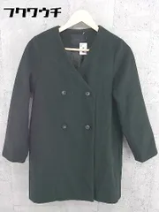 ■ KBF アーバンリサーチ 長袖 ノーカラーP コート グリーン レディース  【1002801051655】