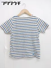 ◇ ORCIVAL オーシバル フランス製 ボーダー 半袖 Tシャツ カットソー ホワイト ブルー グレー レディース 【中古】 【1105200006902】