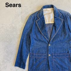 【Sears KINGS ROAD】シアーズキングスロード　デニムジャケット　テーラードジャケット　リメイク　アメカジ　アメリカ古着　カバーオール