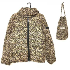 【超美品】パーリーゲイツ 4WAYダウンジャケット ブラウン×黒 レオパード柄 ナイロン 収納袋 メンズ 5(L) ゴルフウェア PEARLY GATES