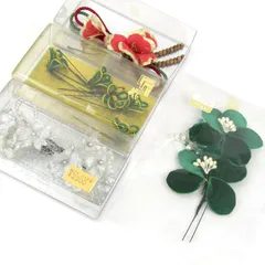 髪飾り 4点セット フラワーモチーフ ヘアピン 和装小物 ヘアアクセサリー まとめて まとめ売り レディース 【中古】