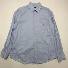 BURBERRY LONDON バーバリー ロンドン ボタンダウンシャツ 長袖 ロゴ刺繍 ポケットシャツ ライトブルー